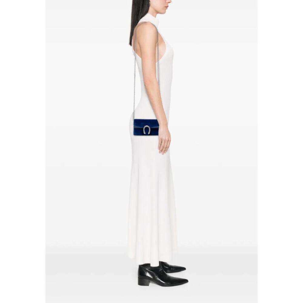 NWT Gucci Dionysus Velvet Mini Crossbody Bag Blue Size OS